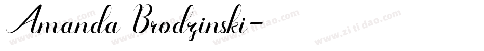 Amanda Brodzinski字体转换